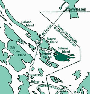 Map of Saturna Island